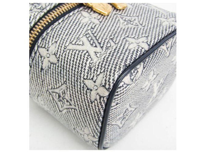 Bolsa Micro Vanity em Jacquard Laminado Monogram Louis Vuitton Branco Azul marinho - vista 6