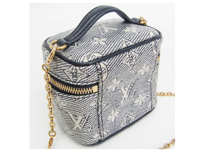 Bolsa Micro Vanity em Jacquard Laminado Monogram Louis Vuitton Branco Azul marinho - vista 7