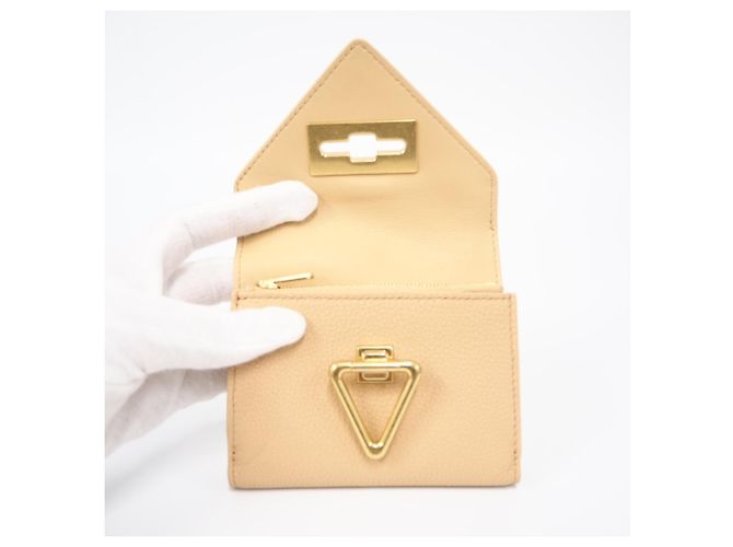 Portafoglio tri-fold Bottega Veneta Beige - vista 10