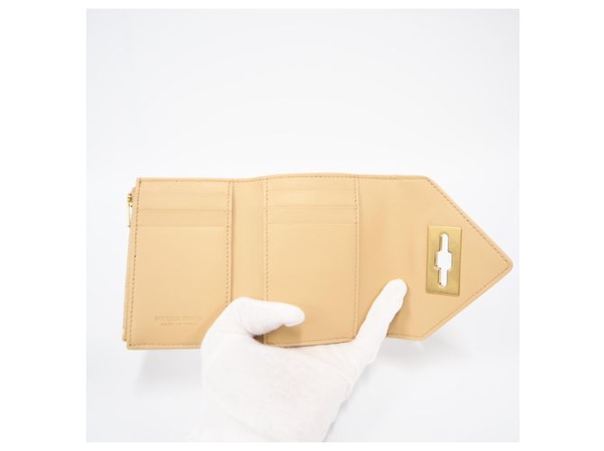Portafoglio tri-fold Bottega Veneta Beige - vista 11