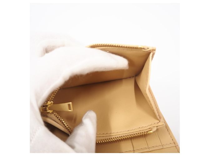Portafoglio tri-fold Bottega Veneta Beige - vista 13