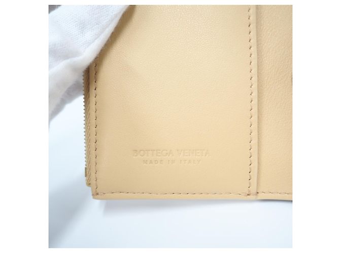 Portafoglio tri-fold Bottega Veneta Beige - vista 14