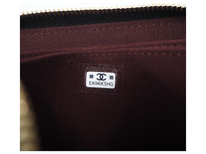 Chanel Matelassé Coco Mark Münzbeutel Schwarz Golden - Ansicht 14