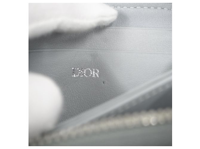 Monedero de piel gris Christian Dior - vista 11