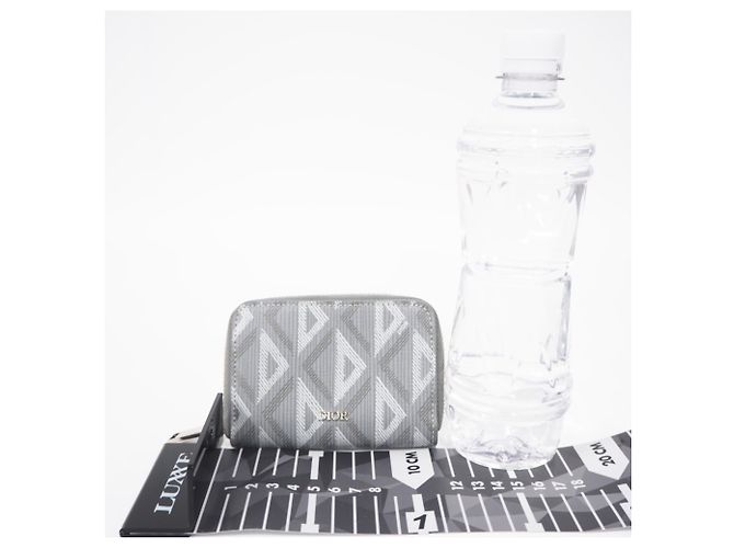 Monedero de piel gris Christian Dior - vista 3