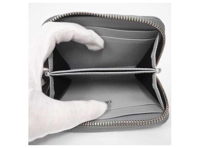 Monedero de piel gris Christian Dior - vista 9