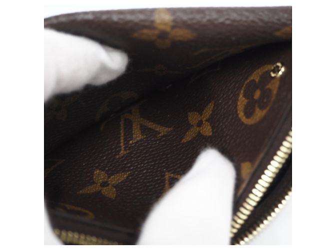 Louis Vuitton Monogram Portecarte Verso Coin Case Marrone Nero Beige - vista 13