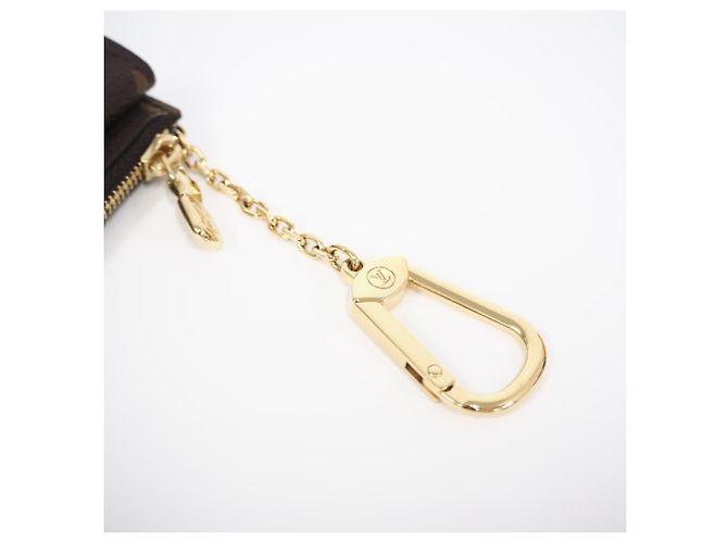 Louis Vuitton Monogram Portecarte Verso Coin Case Marrone Nero Beige - vista 6