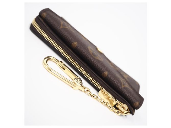 Louis Vuitton Monogram Portecarte Verso Coin Case Marrone Nero Beige - vista 7