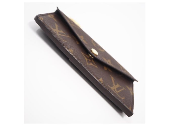 Louis Vuitton Monogram Portecarte Verso Coin Case Marrone Nero Beige - vista 8