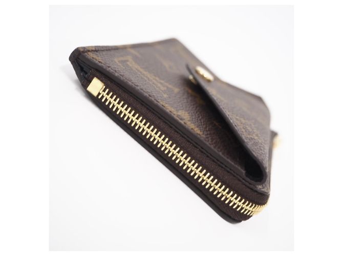 Louis Vuitton Monogram Portecarte Verso Coin Case Marrone Nero Beige - vista 9