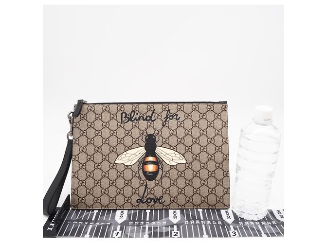 Clutch Gucci GG Supreme Marrone Multicolore - vista 3