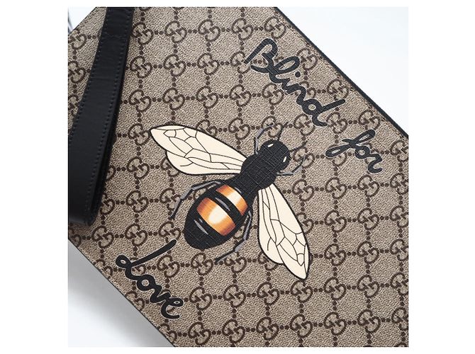 Clutch Gucci GG Supreme Marrone Multicolore - vista 4