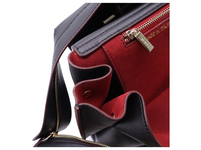 Sac à main Tod's Wave Bag Large Noir Bordeaux - vue 12