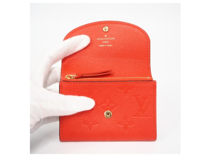 Porte-monnaie Louis Vuitton Monogram Empreinte Rouge - vue 8