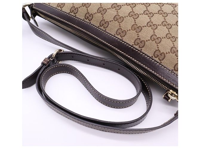 Borsa a tracolla Gucci GG Canvas Horsebit Marrone Multicolore - vista 10