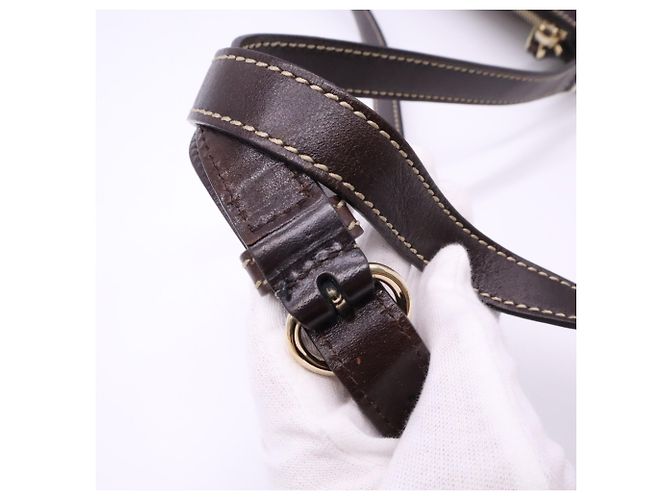 Borsa a tracolla Gucci GG Canvas Horsebit Marrone Multicolore - vista 12