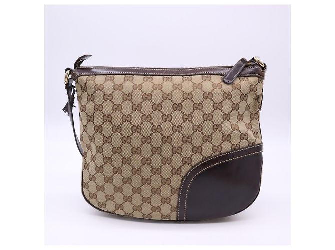 Borsa a tracolla Gucci GG Canvas Horsebit Marrone Multicolore - vista 2