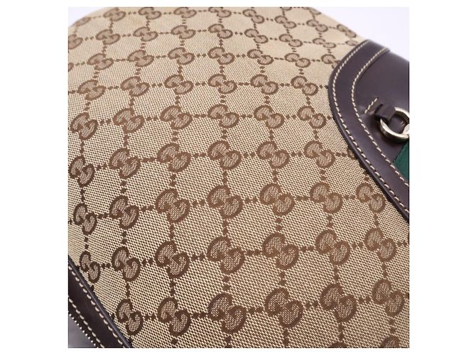 Borsa a tracolla Gucci GG Canvas Horsebit Marrone Multicolore - vista 4