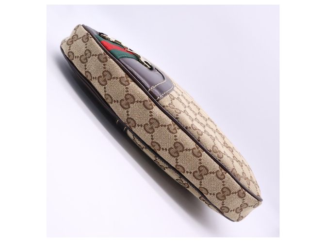 Borsa a tracolla Gucci GG Canvas Horsebit Marrone Multicolore - vista 8