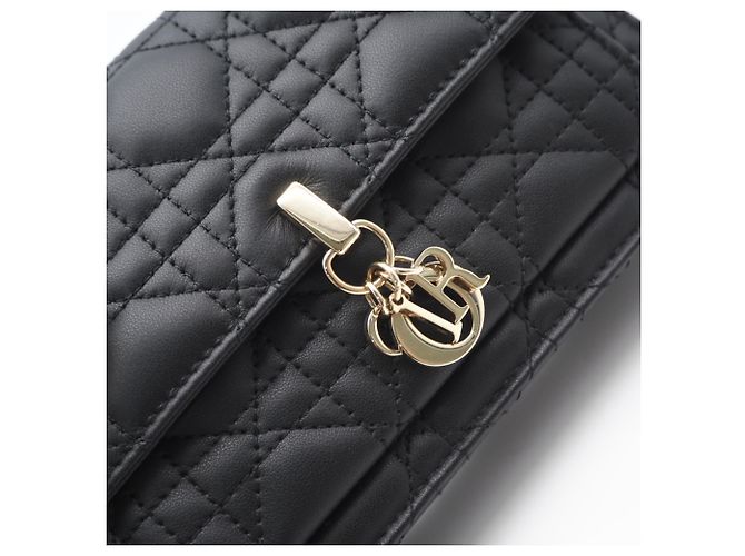 Borsa a tracolla Christian Dior Cannage Lambskin My Daily Chain Pouch - vista 10