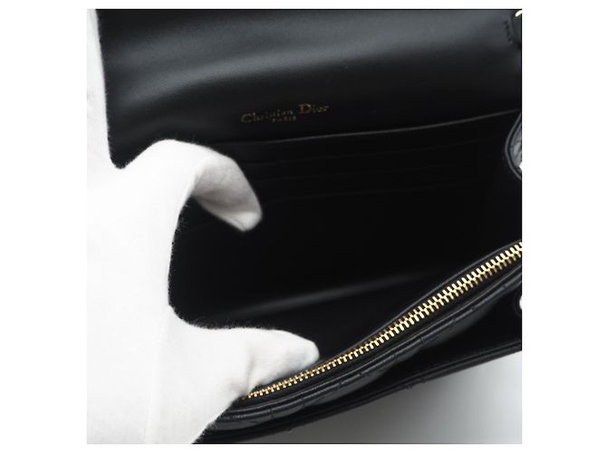 Borsa a tracolla Christian Dior Cannage Lambskin My Daily Chain Pouch - vista 12