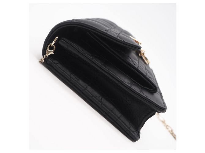 Borsa a tracolla Christian Dior Cannage Lambskin My Daily Chain Pouch - vista 8