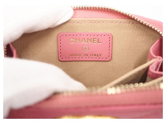 Portamonete Chanel Matelassé in Oro e Rosa D'oro - vista 11