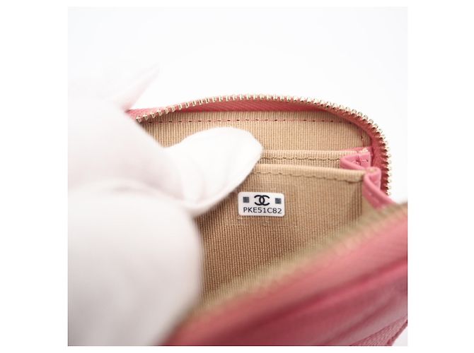 Portamonete Chanel Matelassé in Oro e Rosa D'oro - vista 12