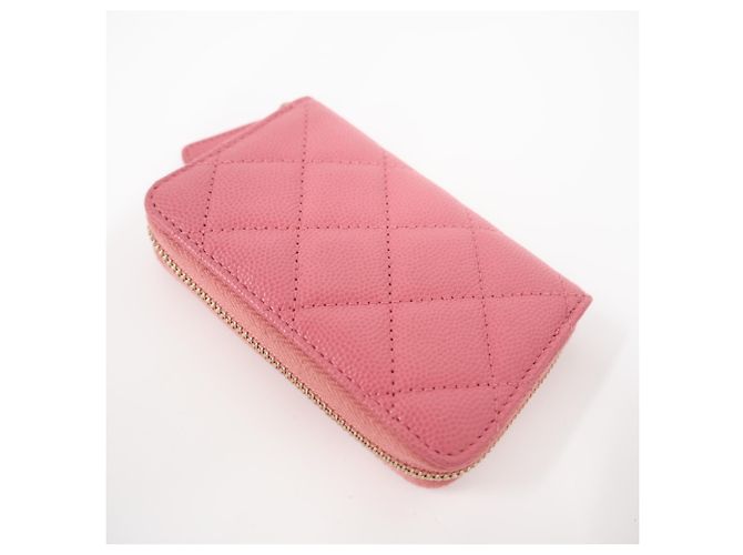Portamonete Chanel Matelassé in Oro e Rosa D'oro - vista 2