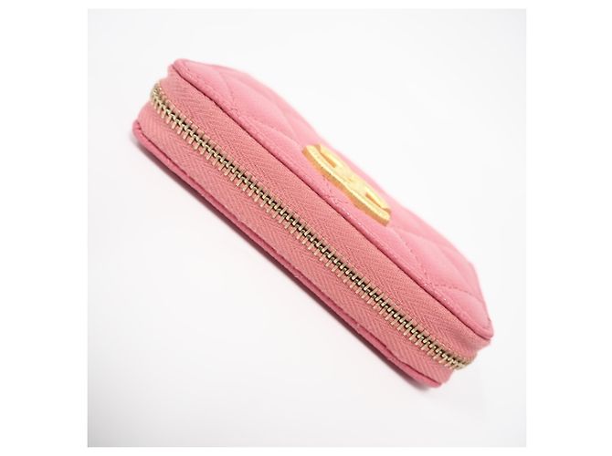 Portamonete Chanel Matelassé in Oro e Rosa D'oro - vista 5