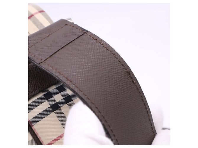Burberry Canvas Nova Check Schultertasche Braun Mehrfarben - Ansicht 13