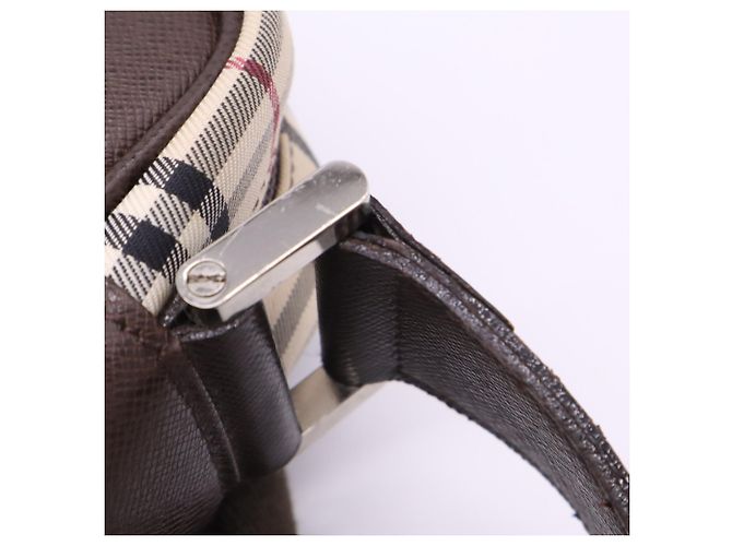 Burberry Canvas Nova Check Schultertasche Braun Mehrfarben - Ansicht 14
