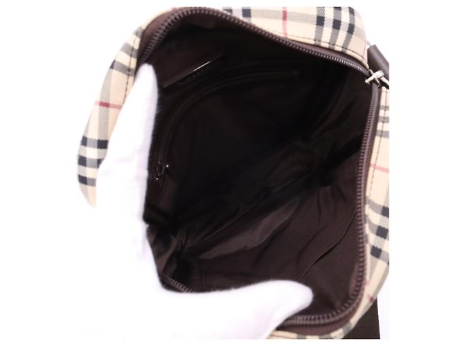 Burberry Canvas Nova Check Schultertasche Braun Mehrfarben - Ansicht 16