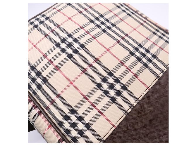 Burberry Canvas Nova Check Schultertasche Braun Mehrfarben - Ansicht 4