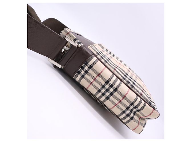 Burberry Canvas Nova Check Schultertasche Braun Mehrfarben - Ansicht 5