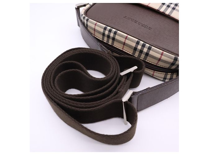 Burberry Canvas Nova Check Schultertasche Braun Mehrfarben - Ansicht 9