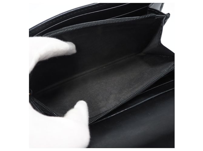 Cartera Continental Gucci de piel con G entrelazadas Negro - vista 12