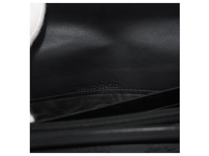 Cartera Continental Gucci de piel con G entrelazadas Negro - vista 14