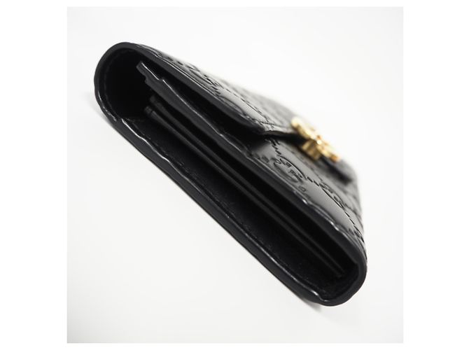 Cartera Continental Gucci de piel con G entrelazadas Negro - vista 8