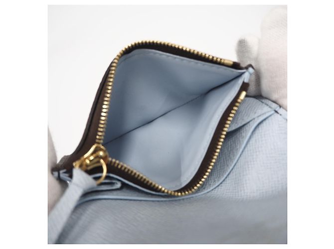 Louis Vuitton Monogram Rosalie Wallet Brown Blue Beige - view 12