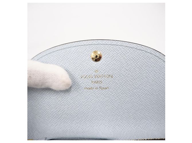 Louis Vuitton Monogram Rosalie Wallet Brown Blue Beige - view 13