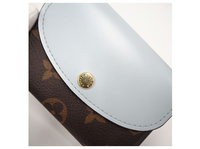 Louis Vuitton Monogram Rosalie Wallet Brown Blue Beige - view 4