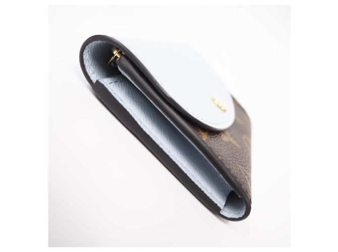 Louis Vuitton Monogram Rosalie Wallet Brown Blue Beige - view 7