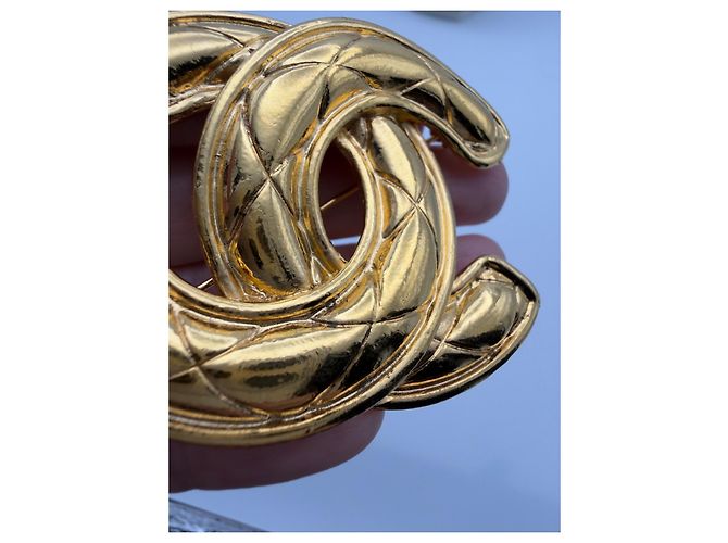Chanel CC Steppbroche Gold Golden - Ansicht 3