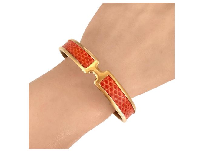 Brazalete Hermès Olympe en Orange Poppy Naranja - vista 2