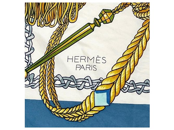 Hermès Carré Hermes 90 Le Timbalier Multicolore - vue 7