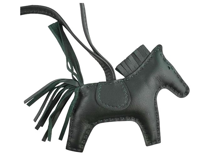 Hermès Hermes Rodeo Charm en Agneau Vert Cypress - vue 4