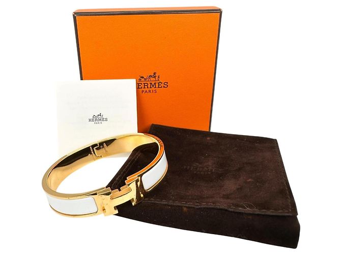 Bracciale Hermès Click H Bianco - vista 2