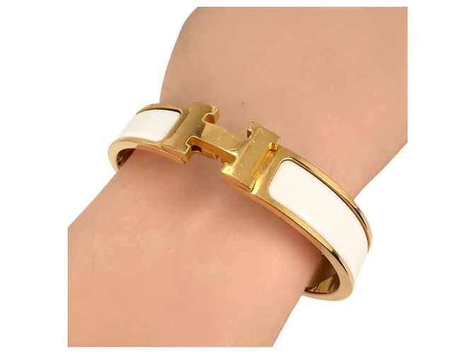 Bracciale Hermès Click H Bianco - vista 6